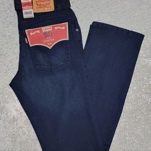 👖💙NEW Levi's Youth 511 Slim Stretch Dark Blue Jeans Pants Size 16 Regular